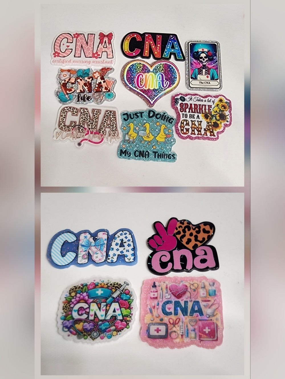 CNA Nursing Flatbacks Nurse Flats Acrylic Planar Badge Cabachon Crafts Keychain